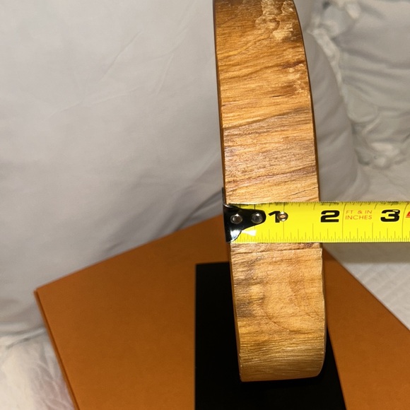 Abstract Wood Sculpture Art Mounted on Stand - Picture 11 of 11